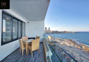 Sliema Seafront 3BR - opposite Beach - AC & Wifi by 360 Estates