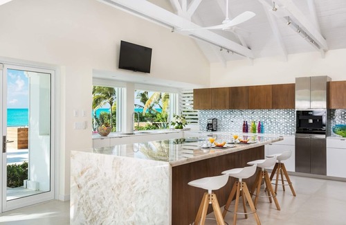 Leeward Settlement Villa | 1.4 Acre Beachfront Estate With Gym, Games Room, Sauna, & Direct Beach Access