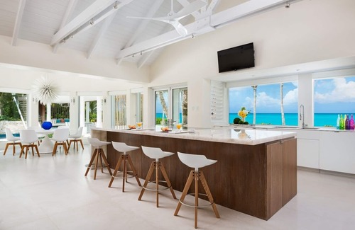 Leeward Settlement Villa | 1.4 Acre Beachfront Estate With Gym, Games Room, Sauna, & Direct Beach Access