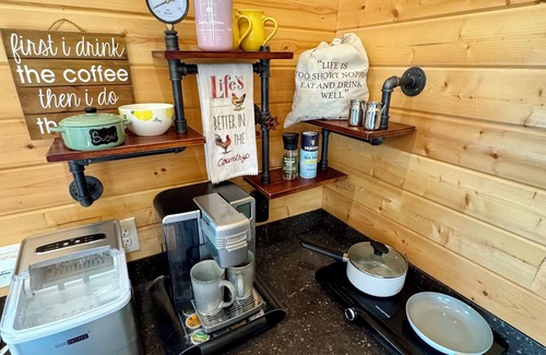 China Spring Cabin | 1-bedroom cabin with WiFi, King Bed, & AC on a Scottish Highland Farm
