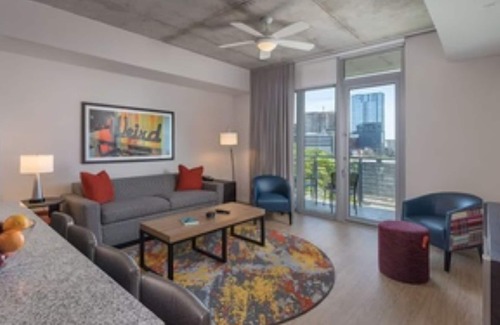 Civic District Condo | 1-bedroom condo with full kitchen S+SW week deal