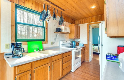 Trego Cabin | 1 Mi to South Twin Lake: Cabin w/Deck in Trego!