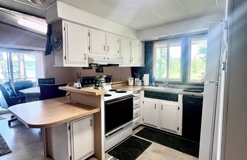 Georgetown House | 16 steps from lake porch to 70 ft of private beach, dock & shoreline.