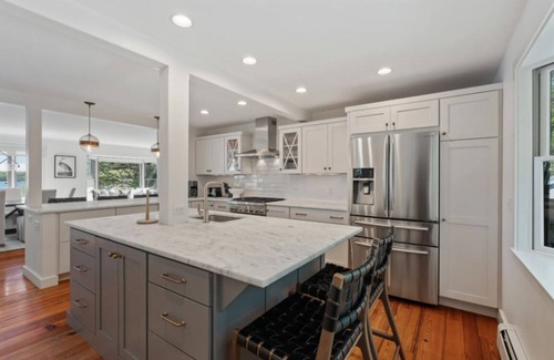 Waquoit Village House | 2 Acre Waterfront Home Overlooking Waquoit Bay with Spa and Swim Dock