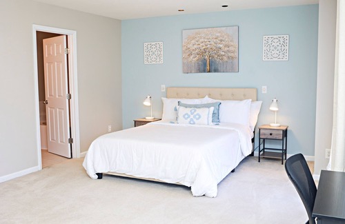 Brier Creek Country Club House | 2 Bedroom 2.5 Baths: Elegant Retreat with Cozy Workspace, Perfect for Families!