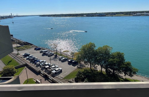 Corunna Condo | 2-Bedroom Condo with WiFi, AC with Million Dollar View of the St.Clair River