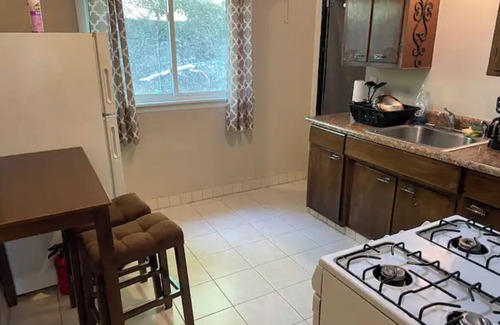 Bedford Condo | 2 BR townhouse, kitchen, bathroom with TV, free WI-FI, washer/dryer, iron, A/C.
