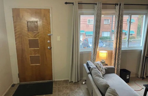 Bedford Condo | 2 BR townhouse, kitchen, bathroom with TV, free WI-FI, washer/dryer, iron, A/C.