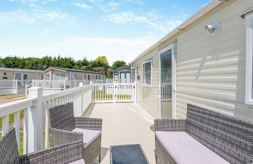Westmarsh House | 2018-2020: 12ft-wide caravan ideal for small families with one double and one twin.