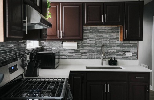 Cragin Apartment | 2BR w/Workspace + Coffee Bar Near Transit