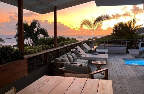 Gustavia Industrial Zone Villa | 3 bedrooms with 2 masters - Heated Private Pool - SEA VIEW- DIRECT OWNER