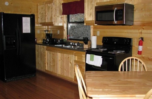 Lejunior Cabin | 3BR, 2 Bath Cabin with full kitchen, living room, hot tub and spacious backyard.