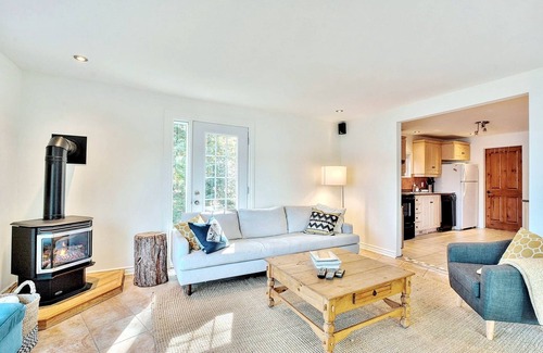 Amherst Ski Chalet | 4 Little Bears' Refuge, Cozy Lakefront property w/sandy beach, fireplace & spa