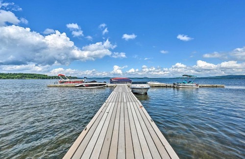Newport Center Apartment | 4-Season Lakefront Condo Swim, Boat and Ski!