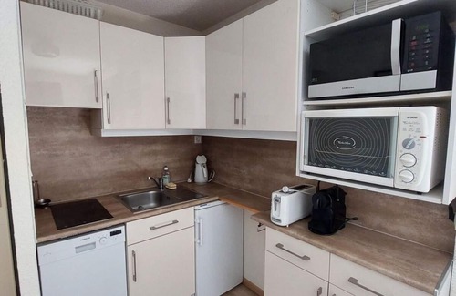 Mont-de-Lans Apartment | 50m from ski slopes, 3rd floor, balcony, tv, ski locker, 29m², Les 2 Alpes