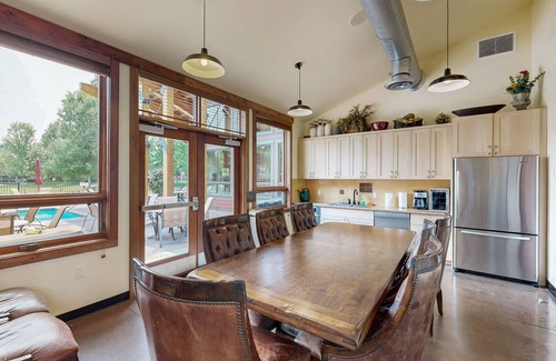 Hailey House | A charming, comfy townhome with patio views, cozy fireplace and more