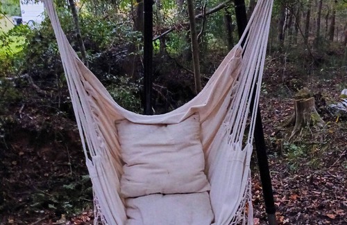 Lancaster RV Rental | A crackling campfire, a creek & deer outside your tent & we have a nature trail!