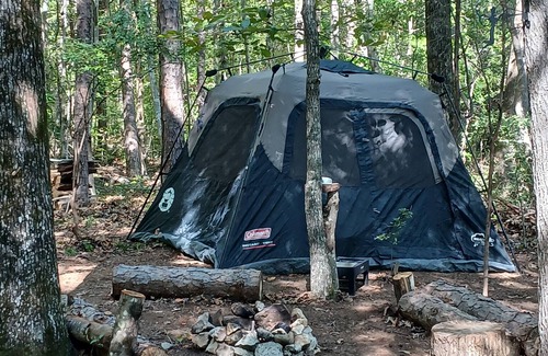 Lancaster RV Rental | A crackling campfire, a creek & deer outside your tent & we have a nature trail!