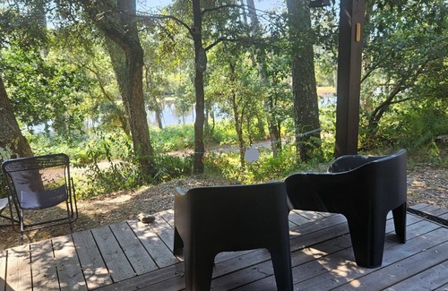 Leon Ski Chalet | A haven of peace in the middle of 70 hectares of forest. Large covered terrace