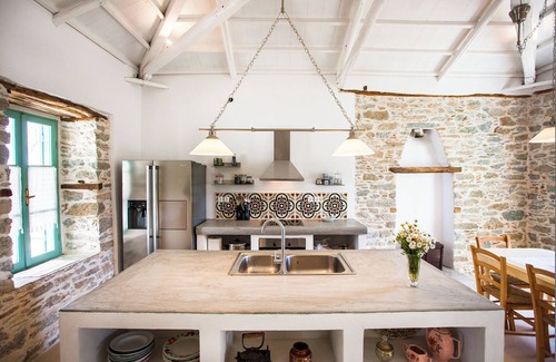 Glossa Villa | A traditional stone villa with private pool in a stunning location