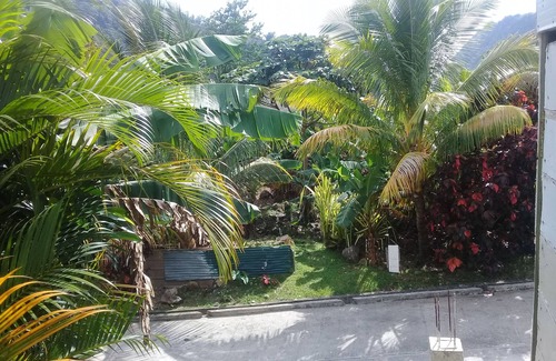 Roseau House | A white house sorounded by lush green forest and is close to the Trafalgar Falls