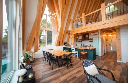 Alban Ski Chalet | AAT - Timber A-Frame Cabin on French River