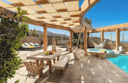 Agia Pelagia Villa | Absolute Privacy in this modern villa, with amazing seaview, private pool & BBQ