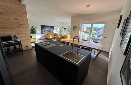 Auenstein Apartment | Abstatt Deluxe Loft with spa bath, designer kitchen, balcony, elevator & private parking space