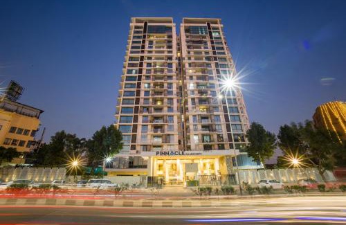 Lalkothi Villa | Alaya Stays Manhattan 1804 - 3 BHK Duplex With Stunning Views, Office & Stylish Bar