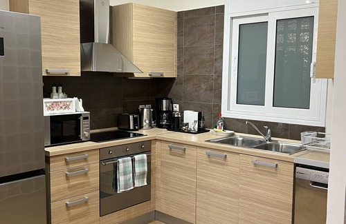 Karavomylos Apartment | ALKYONI-Magnificent Seaview -Waterfront-110sq m- Beautiful decoration-1st floor