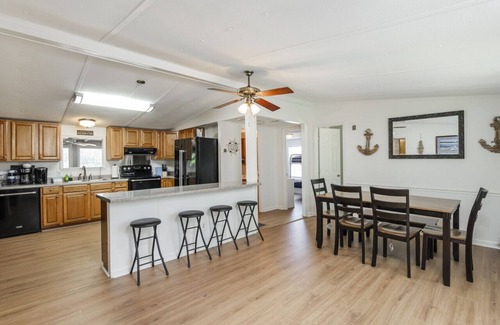 Leesville House | Amazing firepit, dock, and lake toys with a view