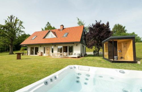 Zgornja Kungota House | An der Südsteirischen Weinstraße Gamlitz - Idyllisches Ferienhäuschen im Naturparadies mit großem Whirlpool & Panoramasauna