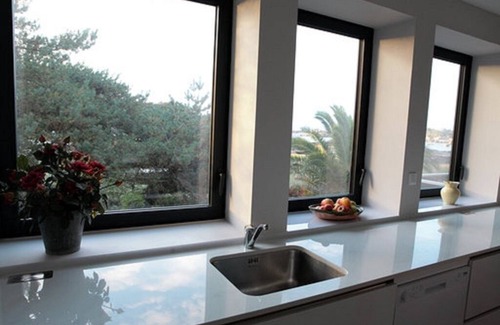 Tregastel Villa | An exceptional view of the sea, white sand beach at 28 m, swimming pool, park,