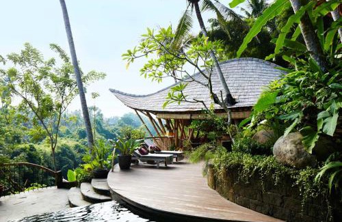 Abiansemal Villa | Ananda House 3bds Eco Bamboo House Pool River View