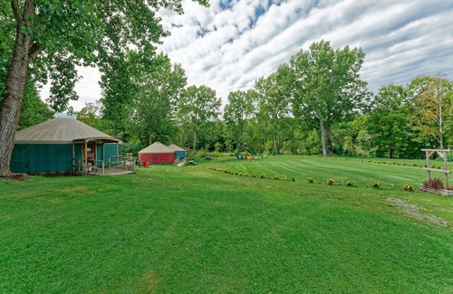 South Hartford RV Rental | Andelyn Farm Moose Lodge Yurt. A Unique Glamping Experience in Up-State New York