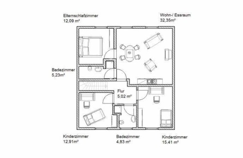 Bad Herrenalb Apartment | Anjas Ferienwohnung, 88qm, max. 6 Personen