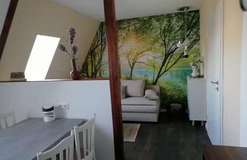 Dolgen Apartment | Apartment 'Am Froschteich' with Private Terrace, Shared Garden and Wi-Fi