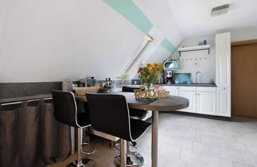 Hollingstedt Apartment | Apartment 'De Lütte Moehl' with Natural Swimming Pond and Shared Terrace