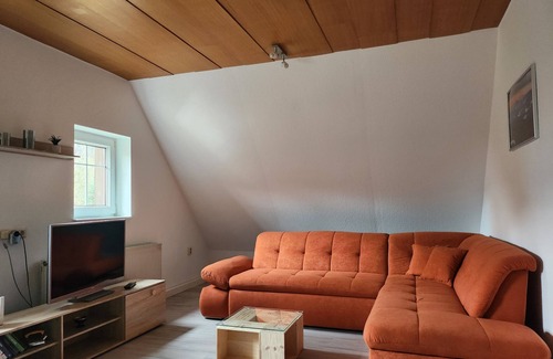 Waltersdorf Apartment | Apartment 'Ferienwohnung Auf Der Heide' with Shared Terrace, Shared Garden and Wi-Fi