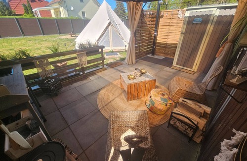 Werder Apartment | Apartment 'Glampingzelt Mit Eigenem Garten' with Private Terrace, Private Garden and Wi-Fi