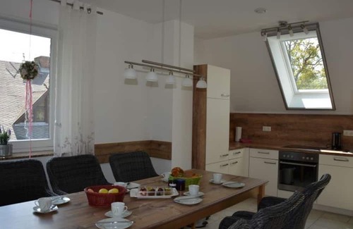 Burg-Kauper Apartment | Apartment hayloft/straw chamber - Spreewaldscheune am Fließ-Ferienwohnungen am