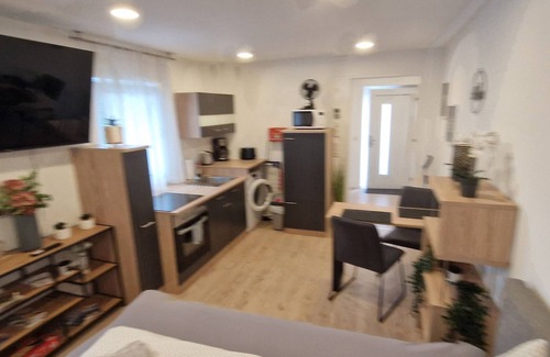 Roding Apartment | Apartment kitchen, WLAN, SMART TV, modern, single bed