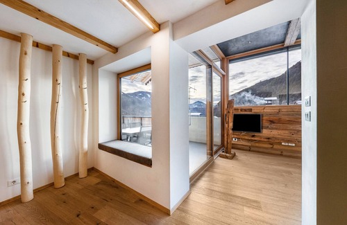Trodena Apartment | Apartment 'Naturoase Stegerhof Ringelblume' with Mountain View, Shared Pool and Sauna