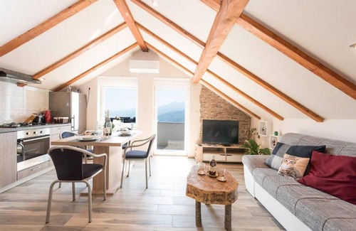 Kastav Apartment | Apartments Bella Vista - One Bedroom Apartment with Sea View