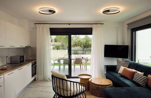 Ofrinion Villa | Argylos-Two-Bedroom Seaview Villa with Private Garden