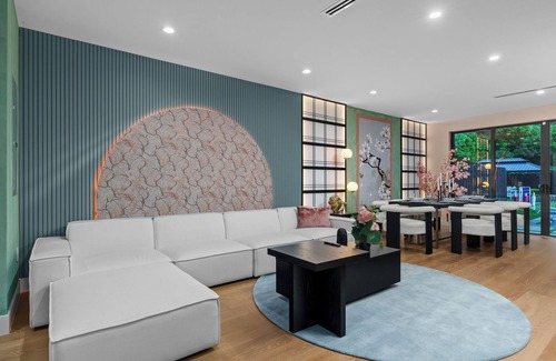 Buena Vista House | Asian-Lux Home, Private Pool, Outdoor Living, Foosball, Grill in Design District