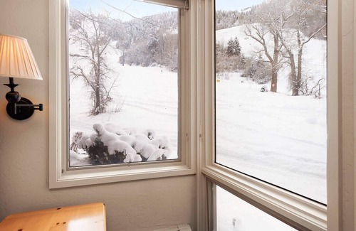 Aspen Condo | Aspen Mountain. Updated Decor & Amazing Views. Gas FP, Garage Parking, Patio, W/D. Outdoor Hot Tub