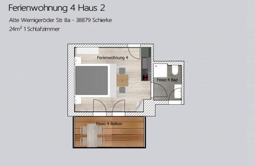 Mandelholz Apartment | Auszeit-im-Harz Haus 2 Wohnung 4