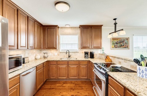 Indian Beach House | Backyard Oasis, Hot Tub and 2 Shaded Decks!