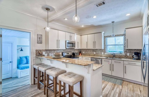 Sugarwood Beach House | Backyard Oasis with Heated Pool. 2 Minutes to Beach. Great for Large Groups.